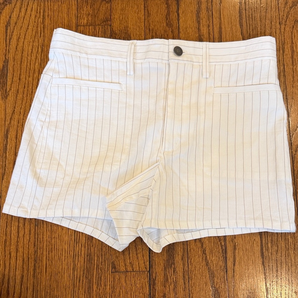 Theory White Pinstripe Women's Shorts